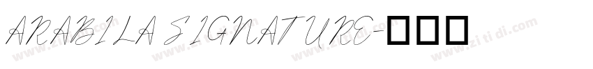 ARABILA SIGNATURE字体转换